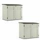Suncast 34 Cu Durable Resin Horizontal Storage Shed With Reinforced Floor (2 Pack)