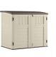 Suncast 34 Cu Ft Capacity Horizontal Outdoor Storage Shed For Garbage Cans