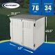 Suncast 34 Cu Ft Capacity Horizontal Outdoor Storage Shed For Garbage Cans, Hot