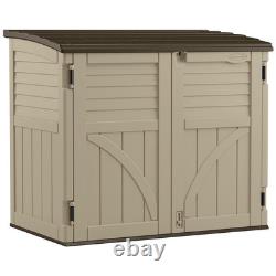 Suncast 34 Cu. Ft. Horizontal Shed for Outdoor Storage with Locking System, San