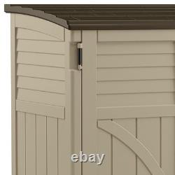 Suncast 34 Cu. Ft. Horizontal Shed for Outdoor Storage with Locking System, San