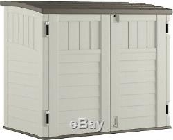 Suncast 34 Cu. Ft. Horizontal Storage and Utility Shed, Vanilla, BMS2500