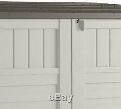 Suncast 34 Cu. Ft. Horizontal Storage and Utility Shed, Vanilla, BMS2500