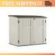 Suncast 34 Cu. Ft. Resin Horizontal Storage Shed Withreinforced Floor (open Box)