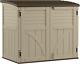 Suncast 34 Cubic Feet Durable All Weather Lockable Horizontal Plastic Compact St