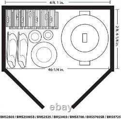 Suncast 34 Cubic Feet Durable All Weather Lockable Horizontal Plastic Compact St