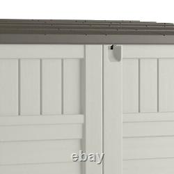 Suncast 34 Cubic Feet Horizontal Backyard Storage Stow Away Shed, Ivory (4 Pack)