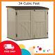Suncast 34 Cubic Feet Horizontal Compact Outdoor Storage Shed, Sand, Freeship