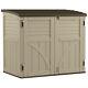 Suncast 34 Cubic Feet Horizontal Compact Storage Shed For Outdoor Spaces, Sand