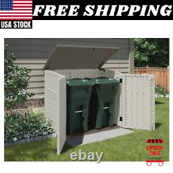 Suncast 34 cu. Ft. Horizontal Outdoor Backyard Storage Shed, Vanilla Off-White