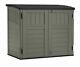 Suncast 34 Cu. Ft. Horizontal Resin Storage Shed For Backyard And Patio Stoney