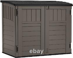 Suncast 4' X 2' Horizontal Storage Shed Natural Wood-Like Outdoor Storage for