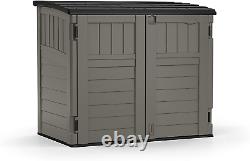 Suncast 4' X 2' Horizontal Storage Shed Natural Wood-Like Outdoor Storage for