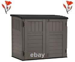 Suncast 4 ft. 4 in. W x 2 ft. 8 in. D Resin Horizontal Storage Shed in Stoney