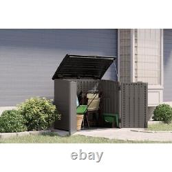 Suncast 4 ft. 4 in. W x 2 ft. 8 in. D Resin Horizontal Storage Shed in Stoney