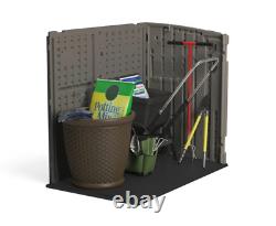 Suncast 4 ft. 4 in. W x 2 ft. 8 in. D Resin Horizontal Storage Shed in Stoney