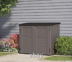 Suncast 4 ft. 4 in. W x 2 ft. 8 in. D Resin Horizontal Storage Shed in Stoney