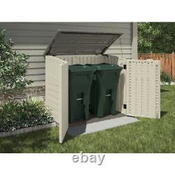 Suncast 4 ft. X 2 ft. Plastic Horizontal Storage Shed with Floor Kit -Case of 4