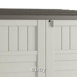 Suncast 4 gt. 5 in. W x 2 ft. 9 i Horizontal Resin Outdoor Storage Shed with Floor