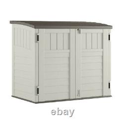 Suncast 4 gt. 5 in. W x 2 ft. 9 i Horizontal Resin Outdoor Storage Shed with Floor