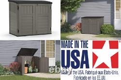 Suncast 4' x 2' Horizontal Storage Shed Natural Wood-Like Outdoor Stoney