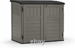 Suncast 4' x 2' Horizontal Storage Shed Natural Wood-Like Outdoor Stoney