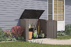 Suncast 4' x 2' Horizontal Storage Shed Natural Wood-Like Outdoor Storage for