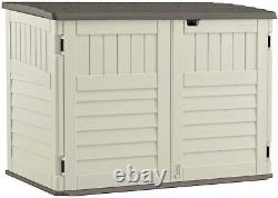 Suncast 5.9 ft. X 3.7 ft Horizontal Stow-Away -Natural Wood-like Outdoor Storage
