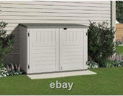 Suncast 5.9 ft. X 3.7 ft Horizontal Stow-Away -Natural Wood-like Outdoor Storage