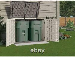 Suncast 5.9 ft. X 3.7 ft Horizontal Stow-Away -Natural Wood-like Outdoor Storage