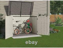 Suncast 5.9 ft. X 3.7 ft Horizontal Stow-Away -Natural Wood-like Outdoor Storage
