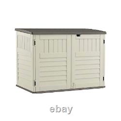 Suncast 5.9 ft. X 3.7 ft Horizontal Stow-Away Storage Shed Natural Wood-lik