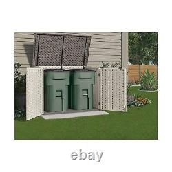 Suncast 5.9 ft. X 3.7 ft Horizontal Stow-Away Storage Shed Natural Wood-lik