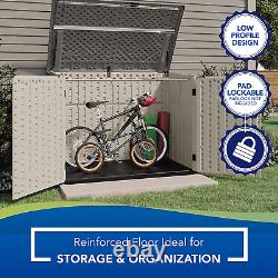 Suncast 5' X 3' Horizontal Stow-Away Storage Shed Natural Wood-Like Outdoor St