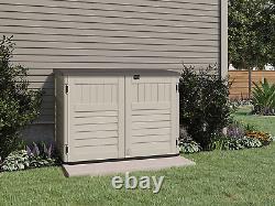 Suncast 5' X 3' Horizontal Stow-Away Storage Shed Natural Wood-Like Outdoor St