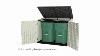 Suncast 5 X 3 Horizontal Stow Away Storage Shed Natural Wood Like Outdoor Storage For Trash Can