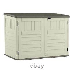 Suncast 5 ft. 11 in. W x 3 ft. 8 in. D Stow Away Resin Horizontal Shed, Vanilla