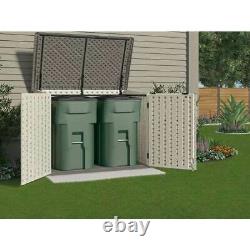 Suncast 5 ft. 11 in. W x 3 ft. 8 in. D Stow Away Resin Horizontal Shed, Vanilla
