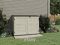 Suncast 5' x 3' Horizontal Stow-Away Storage Shed Natural Wood-like Outdoor