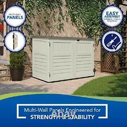 Suncast 5' x 3' Horizontal Stow-Away Storage Shed Natural Wood-like Outdoor
