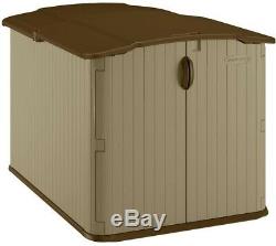 Suncast 6 ft. 8 in x 4 ft 10 in. Resin Storage Shed Plastic Brown Tan Double