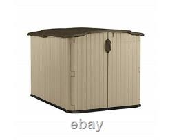 Suncast 6' x 4' glidetop horizontal storage shed natural wood-like outdoor st