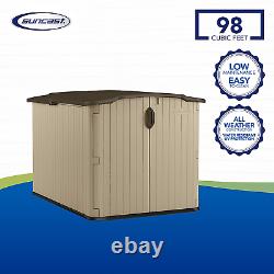 Suncast Bms4900 98 Cu. Ft. Glidetop Horizontal Storage Shed Brown