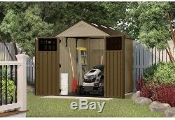 Suncast Everett 6 ft. 2.75 in. X 8 ft. 1.75 in. Resin Storage Shed Heavy Duty