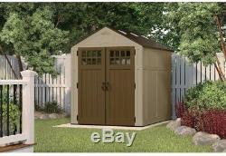 Suncast Everett 6 ft. 2.75 in. X 8 ft. 1.75 in. Resin Storage Shed Heavy Duty