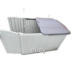 Suncast Glide Top low profile storage shed with floor Resin