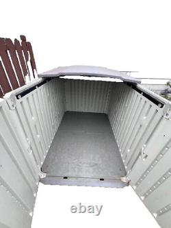 Suncast Glide Top low profile storage shed with floor Resin