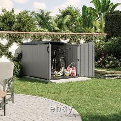 Suncast Glidetop Horizontal Resin Outdoor Storage Shed Stow-Away Garden Shed