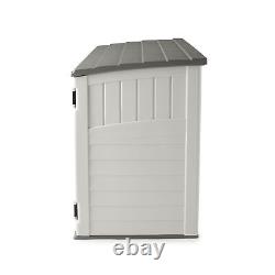 Suncast Horizontal 34 Cubic Feet Plastic Outdoor Storage Shed with Floor and