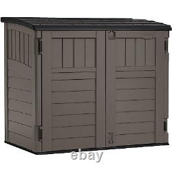 Suncast Horizontal 4 Foot x 2.5 Foot Outdoor/Garden Storage Shed, Stoney Grey